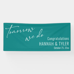 Einfach Morgen machen wir Probe Abendessen Aquamar Banner