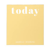 Einfach Motivierend Personalisiert-Gelb Notizblock (Vorderseite)