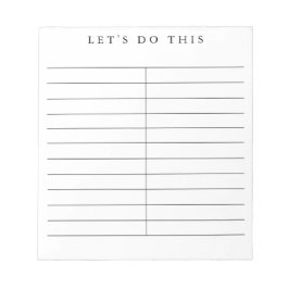 Einfach motiviertes personalisiertes Listen-Notizb Notizblock