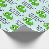Einfach müder lustiger Drache oder Pterodaktylus C Geschenkpapier (Ecke)
