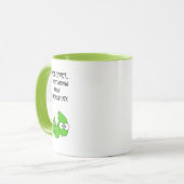 Einfach müder lustiger Drache oder Pterodaktylus C Tasse (Vorderseite Links)