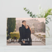 Einfach mühelos Hochzeit sichern Sie die Datumskar Save The Date (Stehend Vorderseite)