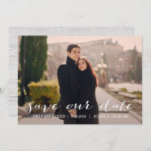 Einfach mühelos Hochzeit sichern Sie die Datumskar Save The Date (Vorne/Hinten)