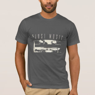Einfach Musik im Retro-Stil gedruckt T-Shirt