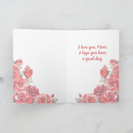 Einfach - Muttertag Dankeskarte (Innenseite)