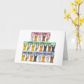 Einfach nach der Operation Niedliche Katzen Karte (Gelbe Blume)