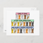 Einfach nach der Operation Niedliche Katzen Postkarte (Vorne/Hinten)