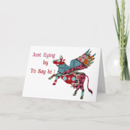 Einfach nach eingeklappter Grußkarte fliegen Karte