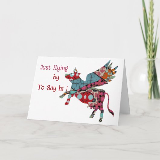 Einfach nach eingeklappter Grußkarte fliegen Karte (Vorderseite)