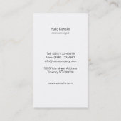 Einfach nassblauer Glaskuppel Schönheitssalon und  Visitenkarte (Rückseite)