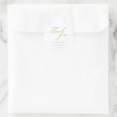Einfach Navy Gold Danke Runder Aufkleber (Tasche)