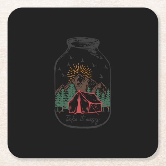 Einfach nehmen rechteckiger pappuntersetzer (Vorderseite)