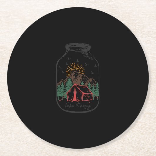 Einfach nehmen runder pappuntersetzer (Vorderseite)