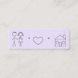 Einfach neue Adresskarte verheiratet Mini Visitenkarte