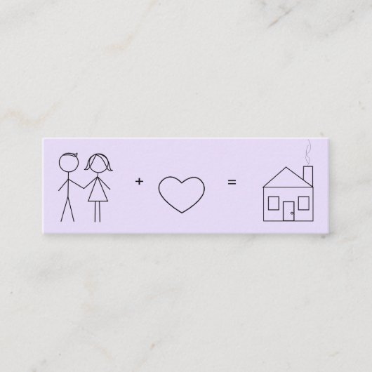 Einfach neue Adresskarte verheiratet Mini Visitenkarte (Vorderseite)