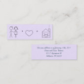 Einfach neue Adresskarte verheiratet Mini Visitenkarte (Vorne/Hinten)