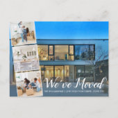 Einfach Neues Haus neue Adresse Foto Collage versc Postkarte (Vorderseite)