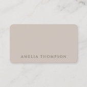 Einfach Neutrales Beige Professionell Visitenkarte (Vorderseite)