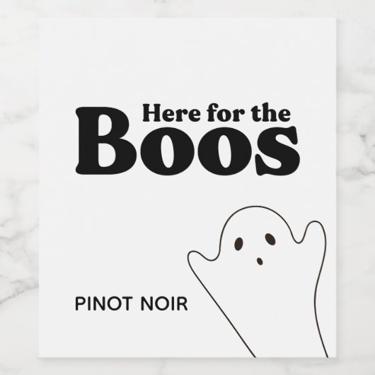 Einfach Niedlich hier für das Boos Ghost Weinetikett (Einzelnes Label)