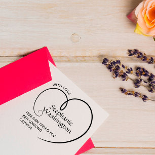 Einfach Niedlich mit Liebe Rücksendeadresse von He Gummistempel