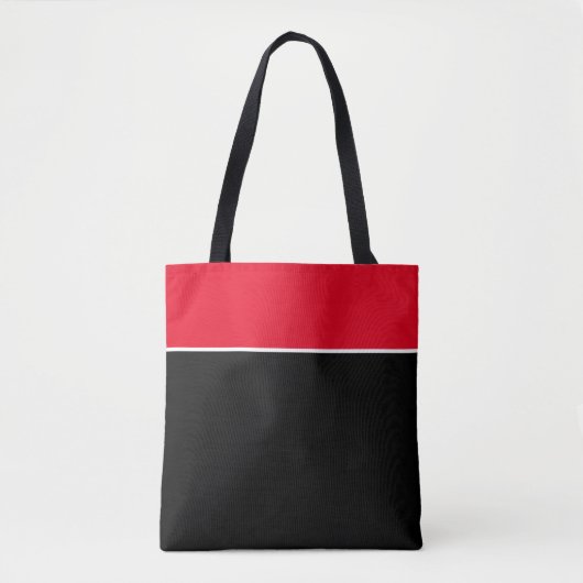 Einfach Niedlich Modernes Minimalistisches Rot & S Tasche (Vorderseite)