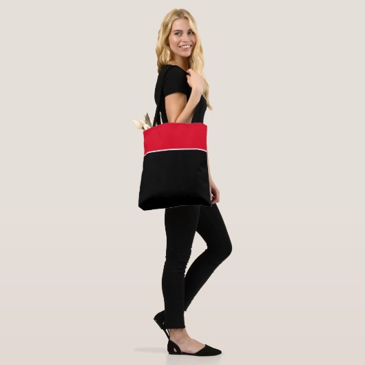 Einfach Niedlich Modernes Minimalistisches Rot & S Tasche (Am Model)