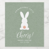 Einfach Niedlich Ostern Personalisiert Weinetikett (Einzelnes Label)