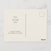 Einfach Niedlich Retro Rosa Grün Frohe Weihnachten Postkarte (Rückseite)