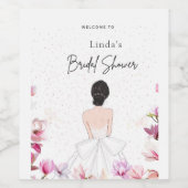 Einfach niedliche Brautpaare.Dusche Weinetikett (Einzelnes Label)