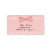 Einfach Niedliche Girly Pink Bow Rücksendeadresse Adressaufkleber (Vorne)