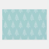 Einfach Niedlicher Blue Green Weihnachtsurlaub Geschenkpapier Set (Vorderseite)