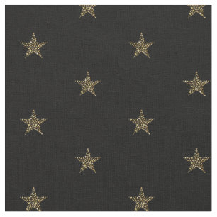 Einfach Niedlicher Gold Star mit schwarzem Muster Stoff