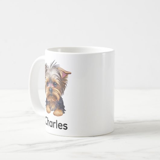 Einfach Niedlicher Hundename Adorable realistisch Kaffeetasse (Vorderseite Links)