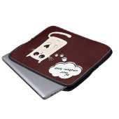 Einfach Niedlicher Katzenbenutzerdefinierter Text Laptopschutzhülle (Vorne Knopf)