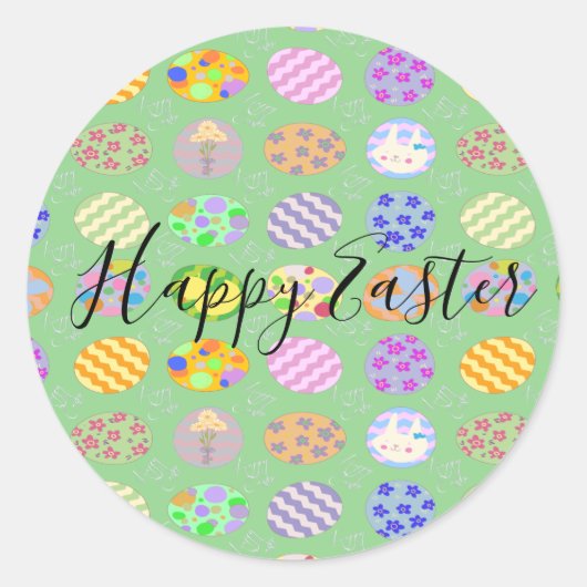 Einfach niedlicher Osterklassiker Rundsticker Runder Aufkleber (Vorderseite)