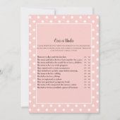 Einfach Niedlicher Pink Bow über dem Duschgelspiel Einladung (Vorderseite)