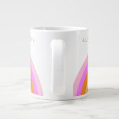 Einfach Niedlicher Retro-Orange-Regenbogen Persona Jumbo-Tasse (Rückseite)