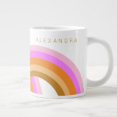 Einfach Niedlicher Retro-Orange-Regenbogen Persona Jumbo-Tasse (Rechts)