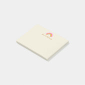 Einfach Niedlicher Retro-Regenbogen-Personalisiert Post-it Klebezettel (angewinkelt)