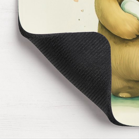 Einfach Niedlicher Sad Bär mit einem Herz-Artwork Mousepad (Ecke)