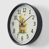 Einfach Niedlicher Sad Bär mit einem Herz-Artwork Uhr (Winkel)