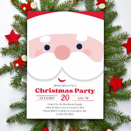 Einfach Niedlicher Weihnachts-Party-Urlaub Einladung