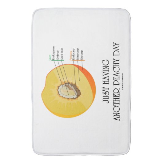 Einfach noch eine Peachy Day Peach Anatomie Badematte (Vorderseite Vertikal)