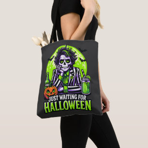Einfach nur auf Halloween warten – Lustige unheiml Tasche