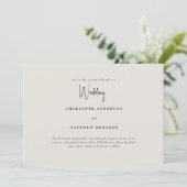 Einfach nur, dass wir keine Eltern Hochzeit schrei Einladung (Stehend Vorderseite)