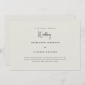 Einfach nur, dass wir keine Eltern Hochzeit schrei Einladung (Vorne/Hinten)