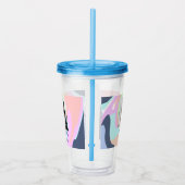 Einfach nur den Namen Foto Pastellfarbe hinzufügen Acryltrinkbecher (Rechts)