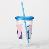 Einfach nur den Namen Foto Pastellfarbe hinzufügen Acryltrinkbecher (Links)