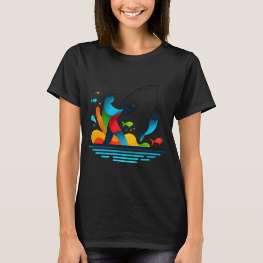Einfach nur Fischen! T-Shirt (Vorderseite)