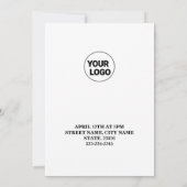 Einfach nur Ihren Logo-Textnamen hinzufügen Einladung (Rückseite)